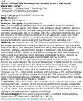 Cover page: M32 Modes of Cannabis Consumption: Results From a California Statewide Survey