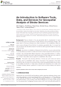 Cover page: An Introduction to Software Tools, Data, and Services for Geospatial Analysis of Stroke Services