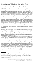 Cover page: Determinants of E-Business Use in U.S. Firms