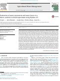 Cover page: Evaluation of water movement and water losses in a direct-seeded-rice field experiment using Hydrus-1D