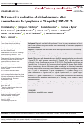 Cover page: Retrospective evaluation of clinical outcome after chemotherapy for lymphoma in 15 equids (1991‐2017)