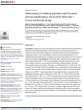 Cover page: Hemostasis in elderly patients with human immunodeficiency virus (HIV) infection-Cross-sectional study.