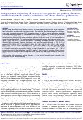 Cover page: Next-generation sequencing of prostate cancer: genomic and pathway alterations, potential actionability patterns, and relative rate of use of clinical-grade testing