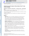 Cover page: Patient Size-Specific Analysis of Dose Indexes From CT Lung Cancer Screening.