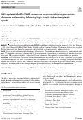 Cover page: 2023 updated MASCC/ESMO consensus recommendations: prevention of nausea and vomiting following high-emetic-risk antineoplastic agents.