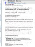 Cover page: A simple clinical model predicts incident hepatic steatosis in a community‐based cohort: The Framingham Heart Study