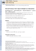 Cover page: Diet and psoriasis, part I: Impact of weight loss interventions.