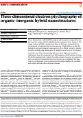 Cover page: Three-dimensional electron ptychography of organic–inorganic hybrid nanostructures