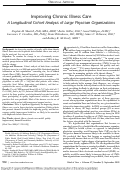 Cover page: Improving Chronic Illness Care: A Longitudinal Cohort Analysis of Large Physician Organizations