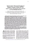 Cover page: Intravascular ultrasound imaging of human coronary arteries in vivo : analysis of tissue characterization with comparison to in vitro histological specimens