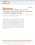 Cover page: High-dimensional profiling reveals Tc17 cell enrichment in active Crohn's disease and identifies a potentially targetable signature.