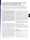 Cover page: Incorporating model quality information in climate change detection and attribution studies