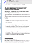 Cover page: High rates of venous thromboembolic events in patients undergoing systemic therapy for urothelial carcinoma: A systematic review and meta-analysis