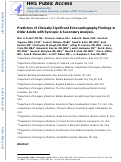 Cover page: Predictors of Clinically Significant Echocardiography Findings in Older Adults with Syncope: A Secondary Analysis