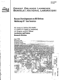 Cover page: Recent Development on RF-Driven Multicusp H- Ion Sources