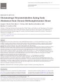 Cover page: Glutamatergic Neurometabolites during Early Abstinence from Chronic Methamphetamine Abuse