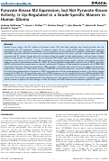 Cover page: Pyruvate Kinase M2 Expression, but Not Pyruvate Kinase Activity, Is Up-Regulated in a Grade-Specific Manner in Human Glioma