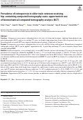 Cover page: Prevalence of osteoporosis in older male veterans receiving hip-containing computed tomography scans: opportunistic use of biomechanical computed tomography analysis (BCT).