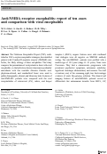 Cover page: Anti-NMDA receptor encephalitis: report of ten cases and comparison with viral encephalitis