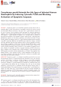 Cover page: Toxoplasma gondii Extends the Life Span of Infected Human Neutrophils by Inducing Cytosolic PCNA and Blocking Activation of Apoptotic Caspases