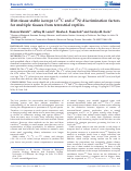 Cover page: Diet‐tissue stable isotope (Δ13C and Δ15N) discrimination factors for multiple tissues from terrestrial reptiles