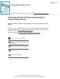 Cover page: Statewide Method of Measuring Ambulance Patient Offload Times