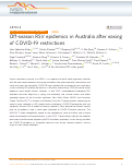 Cover page: Off-season RSV epidemics in Australia after easing of COVID-19 restrictions.