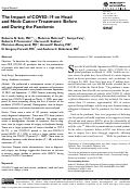 Cover page: The Impact of COVID‐19 on Head and Neck Cancer Treatment: Before and During the Pandemic