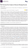 Cover page: The Precious Few Grams of Glucose During Exercise