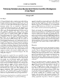 Cover page: Pulmonary Nontuberculous Mycobacterial Infection Could Be a Misdiagnosis: A Case Report