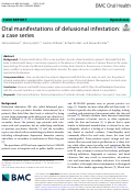 Cover page: Oral manifestations of delusional infestation: a case series.