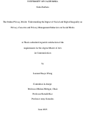 Cover page: The Online Privacy Divide: Understanding the Impact of Social and Digital Inequality on Privacy Concerns and Privacy Management Behaviors on Social Media