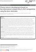 Cover page: Chemo-sensors development based on low-dimensional codoped Mn2O3-ZnO nanoparticles using flat-silver electrodes