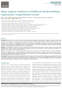 Cover page: Major surgical conditions of childhood and their lifelong implications: comprehensive review.