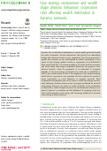 Cover page: How strategy environment and wealth shape altruistic behaviour: cooperation rules affecting wealth distribution in dynamic networks.