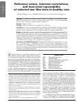 Cover page: Reference values, intertest correlations, and test-retest repeatability of selected tear film tests in healthy cats