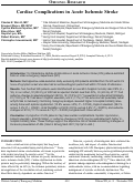 Cover page: Cardiac Complications in Acute Ischemic Stroke