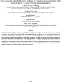 Cover page: Socio-economic related differences in the use of variation sets in naturalistic childdirected speech. A study with Argentinian population