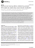 Cover page: Reinforcement learning deficits exhibited by postnatal PCP-treated rats enable deep neural network classification.