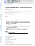 Cover page: Joint Impact of Synthetic Chemical and Non-chemical Stressors on Children’s Health