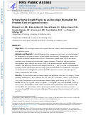 Cover page: Urinary nerve growth factor as an oncologic biomarker for prostate cancer aggressiveness