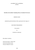 Cover page: The Effect of Unreliable Commuting Time on Commuter Preferences