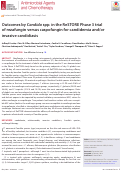 Cover page: Outcomes by Candida spp. in the ReSTORE Phase 3 trial of rezafungin versus caspofungin for candidemia and/or invasive candidiasis.