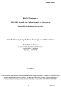 Cover page: EOS7C Version 1.0: TOUGH2 Module for Carbon Dioxide or Nitrogen in Natural Gas (Methane) 
Reservoirs