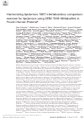 Cover page: Harmonizing lipidomics: NIST interlaboratory comparison exercise for lipidomics using SRM 1950-Metabolites in Frozen Human Plasma.