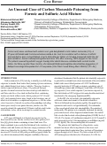 Cover page: An Unusual Case of Carbon Monoxide Poisoning from Formic and Sulfuric Acid Mixture