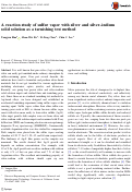 Cover page: A reaction study of sulfur vapor with silver and silver–indium solid solution as a tarnishing test method