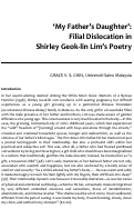 Cover page: 'My Father’s Daughter': Filial Dislocation in Shirley Geok-lin Lim’s Poetry