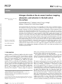 Cover page: Nitrogen dioxide at the airâ��water interface: trapping, absorption, and solvation in the bulk and at the surface