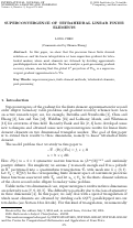 Cover page: Superconvergence of tetrahedral linear finite elements